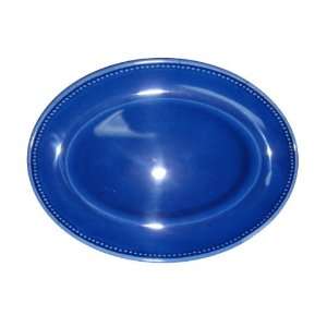  Le Cadeaux Provence Soild Blue 16 Coupe Oval Platter 
