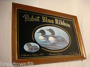 P2 PABST BEER SIGN MIRROR COMMON LOON COLLECTIBLE EDITION VINTAGE 