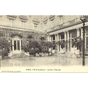   Postcard Courtyard   Hotel Continental   Paris France 