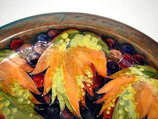 Huge Rare 14.5 Walter Moorcroft Signed Flambe Bowl Berries & Leaves 