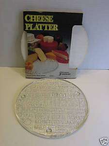 Vintage Jeannette Glassware Cheese Platter Round 11  