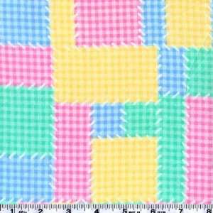  45 Wide Flannel Gingham Patchwork Multi Fabric By The 