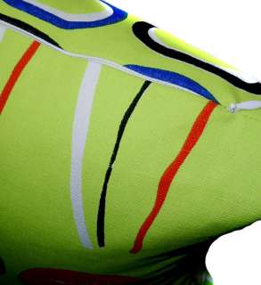 EA27 Lime Bule Red Circle Curve Linen Cushion/Pillow/Throw Cover 