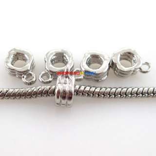 Wholesale Silver Tone Charms Bail Loop Charms Beads Fit European 