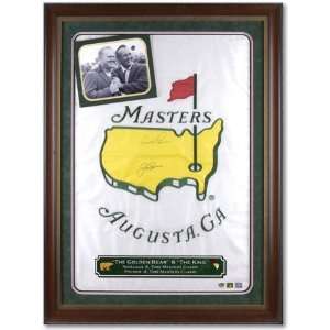 Jack Nicklaus and Arnold Palmer Framed Dual Autographed Masters House 