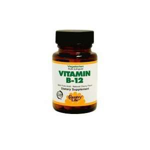 Country Life   Vitamin B 12 with Folic Acid Sublingual   500 mcg   100 
