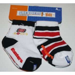  Skechers Kids Infant/Baby Boys 4 Pack Socks   Size 0 12 