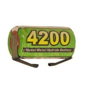  100 pcs Sub C 4200 mAh NiMH Batteries with Tabs 