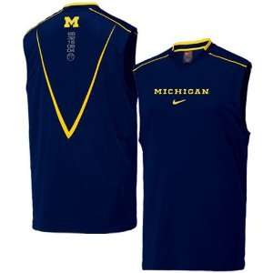   Wolverines Navy Blue Basketball Sleeveless Shirt