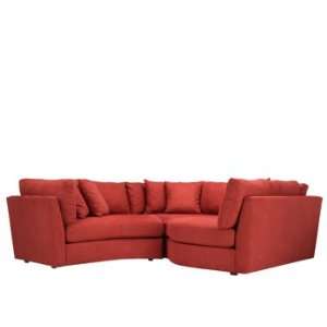  Sierra Red Microfiber 3pc Sectional Sofa