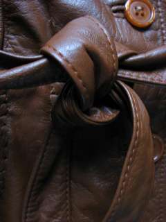 1970s Miss Adler Whiskey Brown Leather Jacket~Spy Coat~California~Mini 