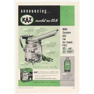   1955 KAZ Model 55B Electric Vaporizer Trade Print Ad