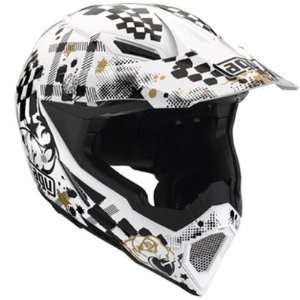  AGV AX 8 Spyder Motocross Off Road Helmet White/Black/Gold 