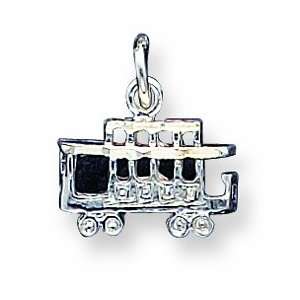  Sterling Silver Streetcar Charm Jewelry
