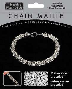 Chain Maille Byzantine Bracelet Kit ~ SILVER  