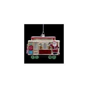  Noble Gems Glass Cable Car with Santa Claus Christmas