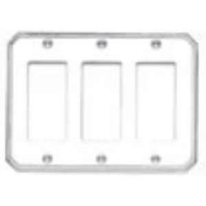   8024 T Omnia Tradtional Switchplate triple Cutout Satin Nickel Plated