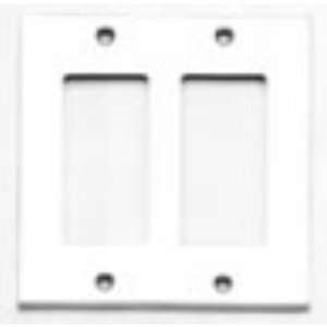   Switchplate Double Rocker Cutout Satin Nickel Plated