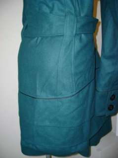 Steve Madden Teal Belted Tiered Wool Coat NWT $280  