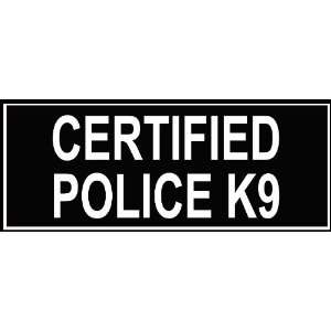  & Tyler CERTIFIED POLICE K9 Patches   Fits Small & Medium Harnesses 