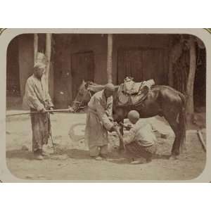 Kuznechnoe proizvodstvo,Kovka loshadei,shoeing horses 