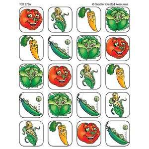   CREATED RESOURCES VEGETABLES STICKERS 120 STKS 