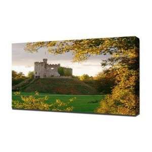 Cardiff Castle Wales   Canvas Art   Framed Size 24x36   Ready To 