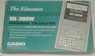 Casio The Educator OH 300W Overhead Calculator With Box  