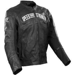 Speed & Strength Seven Sins Leather   Textile Jacket, Black, Gender 