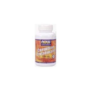  Carnitine Creatine 60 Tabs 1000 mg By NOW Foods Health 