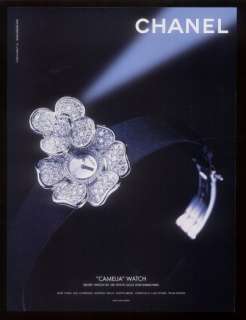 2003 Chanel Camelia diamond flower watch print ad  