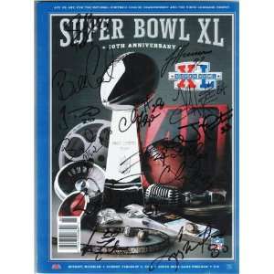 Pittsburgh Steelers Super Bowl XL Program signed by Bill Cowher, Troy 