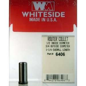 WHITESIDE MACHINE 6406 STEEL ROUTER COLLET  REDUCER BUSHING 1/2 ID X 3 