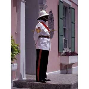  Guard in Parliament Square, Nassau, Bahamas, Caribbean Art 