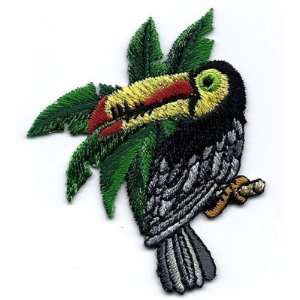  Birds/Tropical Toucan  Iron On Embroidered Applique 
