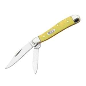  Case Knives 80030 Peanut Pocket Knife with Yellow Handles 