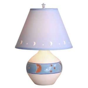  Peekaboo Moon and Stars Lamp w/Blue Shade LP55670