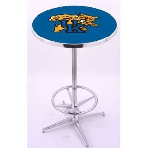  Kentucky Wildcats UK Chrome Pub Table With Foot Rest 