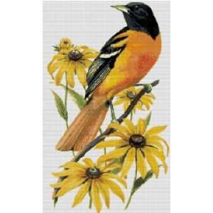  Maryland State Bird and Flower Counted Cross Stitch Pattern 