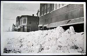 Kingsley Kansas~1900s SNOW ON MAIN STREET~ RPPC  