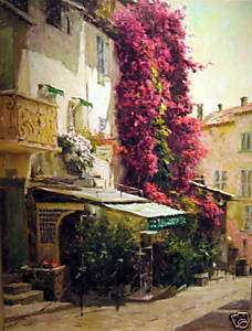 Leonard Wren St. Tropez Ltd Ed Giclee on Canvas  