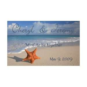  Style 10243 Starfish Beach Wedding Label Mint Tin Label 