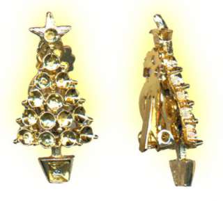 CHRISTMAS TREE EARRINGS TO DECORATE  CLIP ON (50 PAIR)  