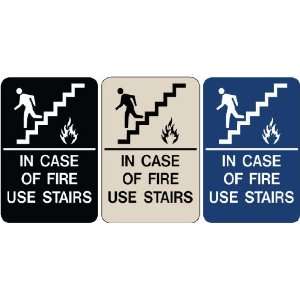  Braille Sign   In Case of Fire Use Stairs