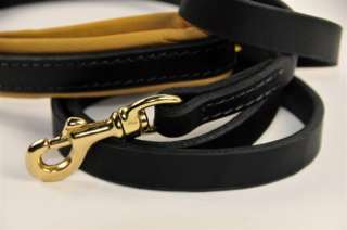 New Dog Collar Harness Leather Leash Padded Handle 6 Ft  
