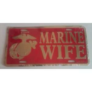  License Plate   MARINE WIFE 