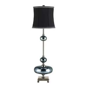 Currey & Company 6964 Prospero 1 Light Table Lamps in Gunmetal Glass 