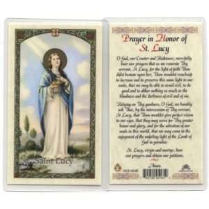  Prayer in Honor of St. Lucy Holy Card (HC9 053E)   Pack of 