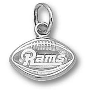  St. Louis Rams NFL Rams Football 1/4 Pendant (Silver 