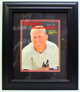 MICKEY MANTLE SIGNED SPORTS ILLUSTRATED PSA/DNA FRAMED  